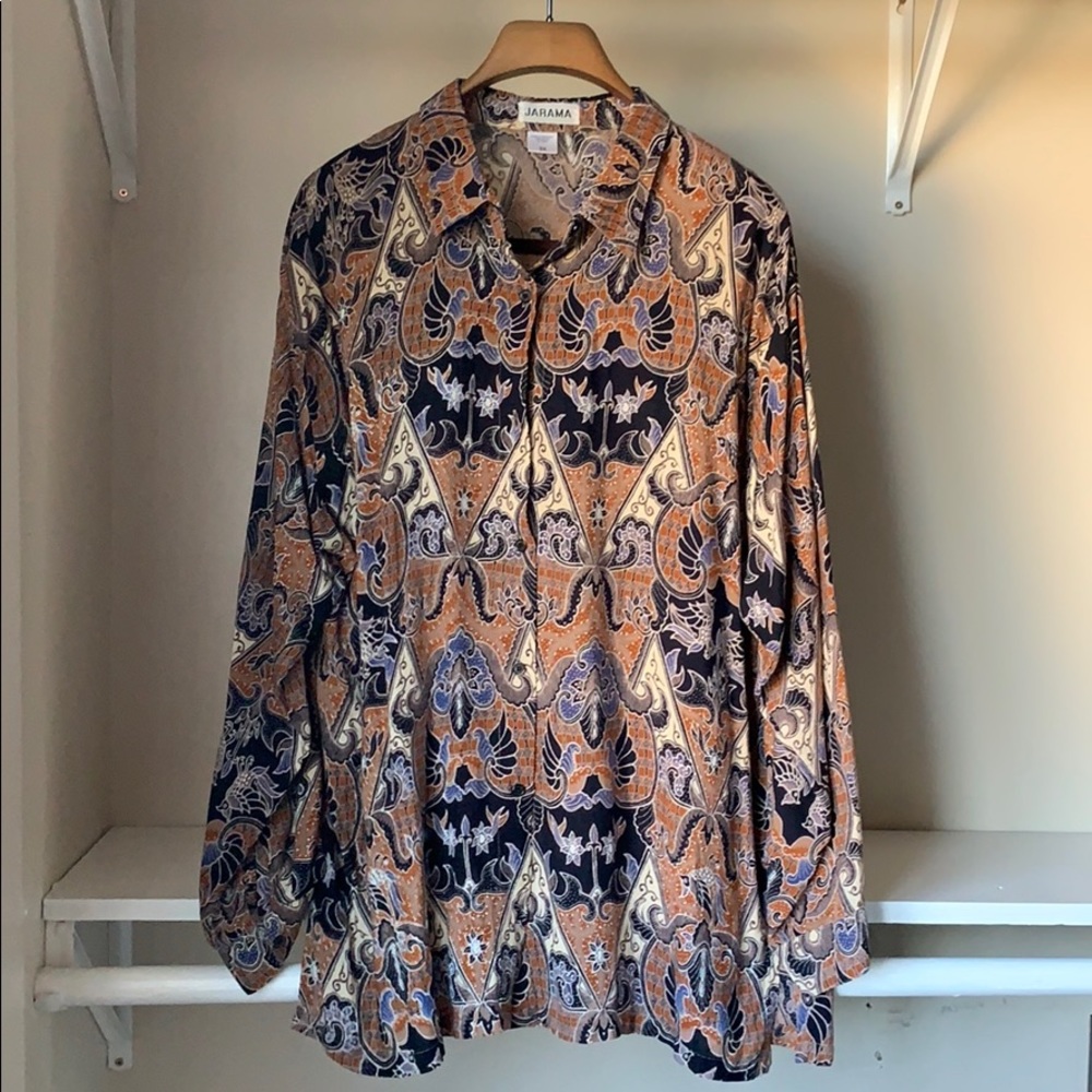 JARAMA Long sleeve button down shirt 100% rayon